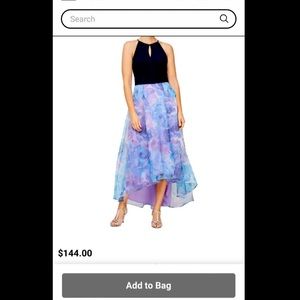 SNLY Long Organza Maxi Dress with Self Belt